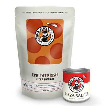 Urban Slicer Pizza Kit - Epic Deep Dish Style Crust with Pizza Sauce