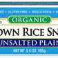 Edward & Sons Organic Brown Rice Snaps Crackers, Unsalted, 3.5 Oz