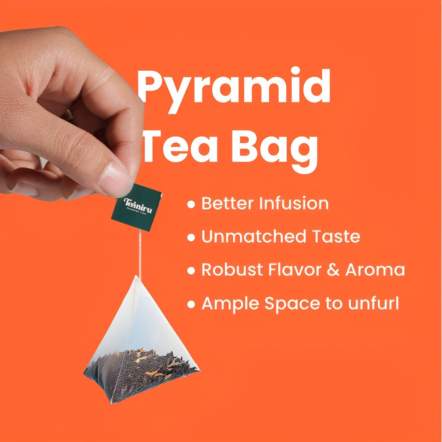 Teaniru, Kashmiri Kahwa Tea - 100 Pyramid Tea Bags, Individual Sachets | Green Tea With 100% Natural Spices - Supports Healthy D