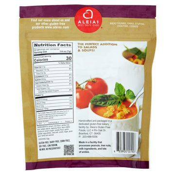 Aleia'S Best. Taste. Ever. Garlic Croutons - 5.5 Oz / 3 Pack - Seasoned Croutons For Salads And Soups, Gluten-Free, Dairy-Free, Soy-Free, Low Sodium, No Msg, No Preservatives, Kosher
