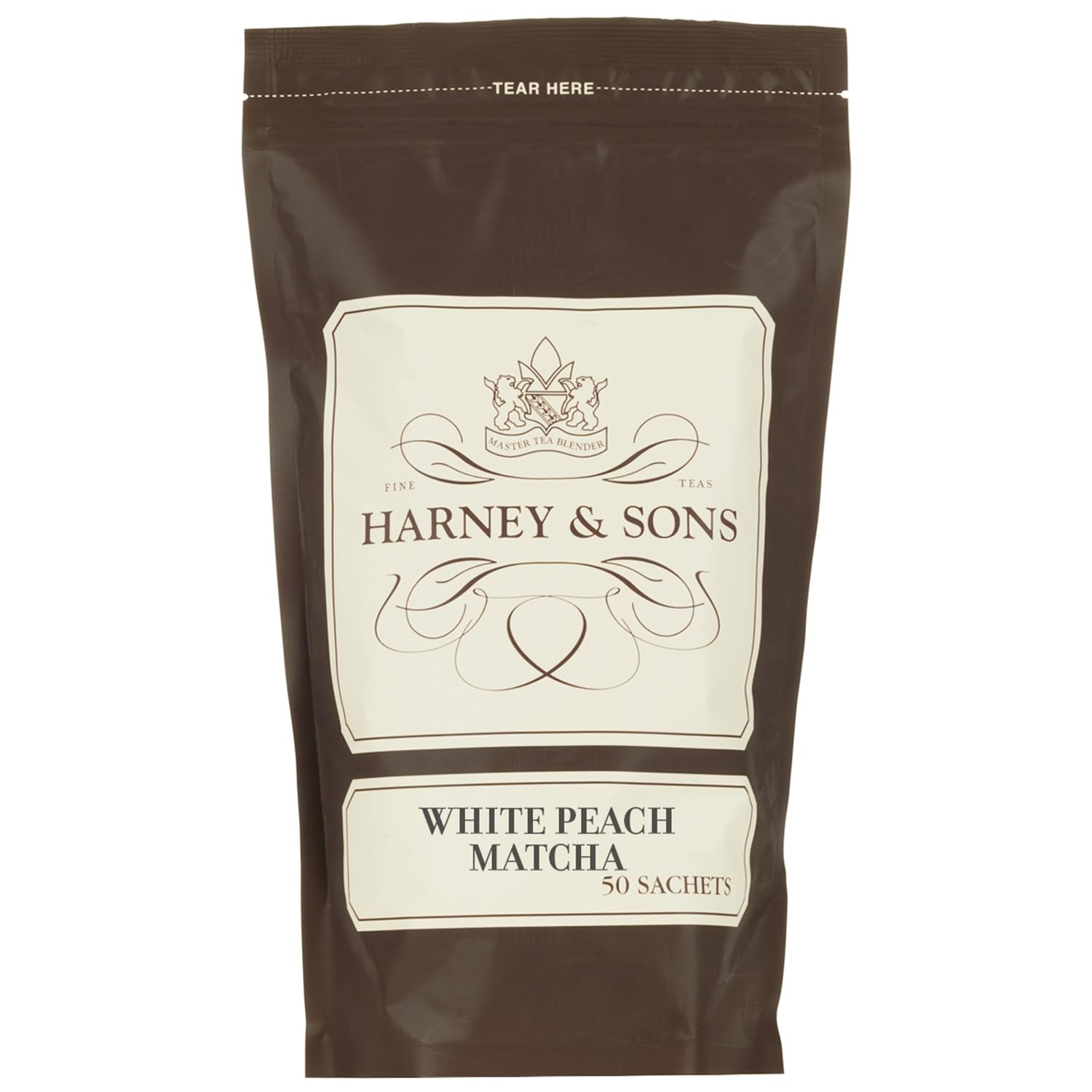 Harney & Sons White Peach Matcha Green Tea | Bag of 50 sachets