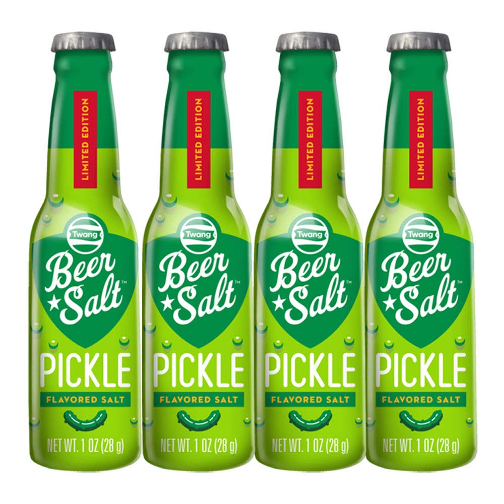 Twang Pickle Beer Salts - Pack of 4 Bottles, 1 Ounce Each, Pickled Flavor