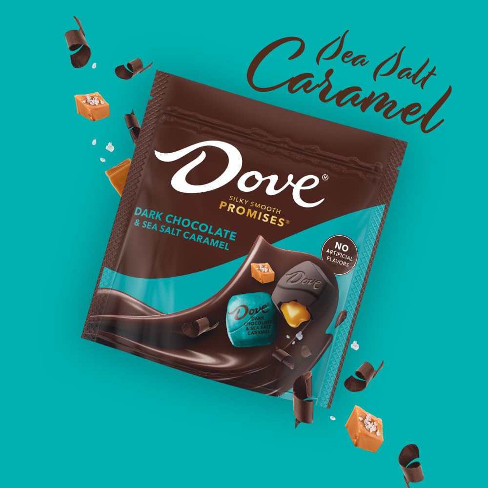 Dove Dark Chocolate & Sea Salted Caramel Candy, 7.61 Ounce Bag, Model 10040000525452