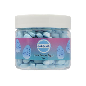 Mystic Sprinkles Easter Candy Shapes Sprinkles (Blue Easter Eggs, 2Oz Jar)
