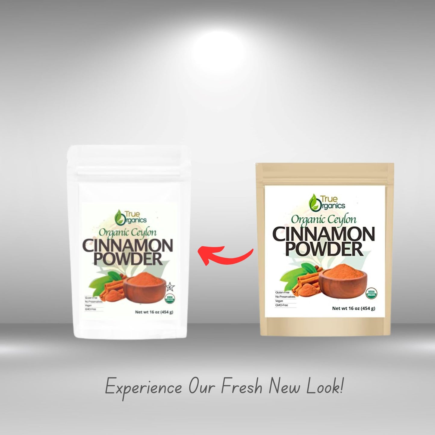 True Organic Ceylon Cinnamon Powder, 1 Lb, Gluten Free, Usda & Kosher Certified, Organic Cinnamon Powder, Ground Cinnamon, Non-G