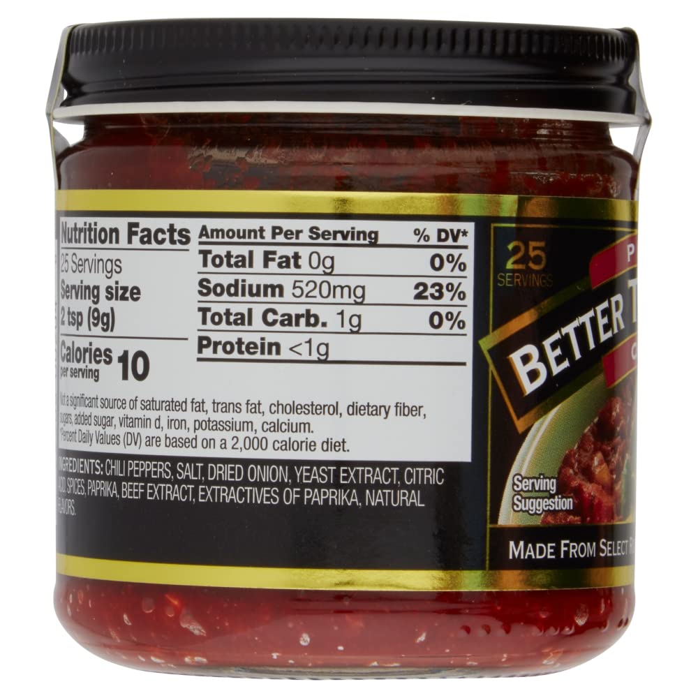 Better Than Bouillon Chili Base, Blendable Flavor, 8-Ounce Jar, Pack of 1
