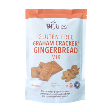 Gfjules Certified Gluten Free Graham Cracker And Gingerbread Baking Mix | Non-Gmo, Vegan, Kosher & Top 9 Allergen Free | Perfect