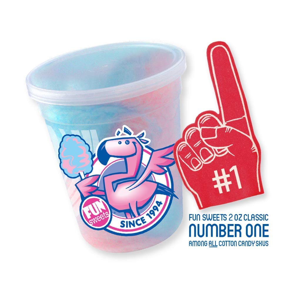 Fun Sweets Cotton Candy (Classic Pink & Blue Blend, 12 Count)