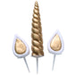 Yashell Topper, Reusable Gold Horn,Ears And Eyelashes Cake Value Set For Unicorn Party Decoration For Baby Shower,Weddin