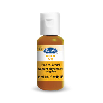 Satin Ice Food Color Liquid Gel, 0.61 Fl Oz Bottle, Gold