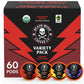 Death Wish Coffee  Single Serve Coffee - Mixed Roast Variety Pack (60 Count)