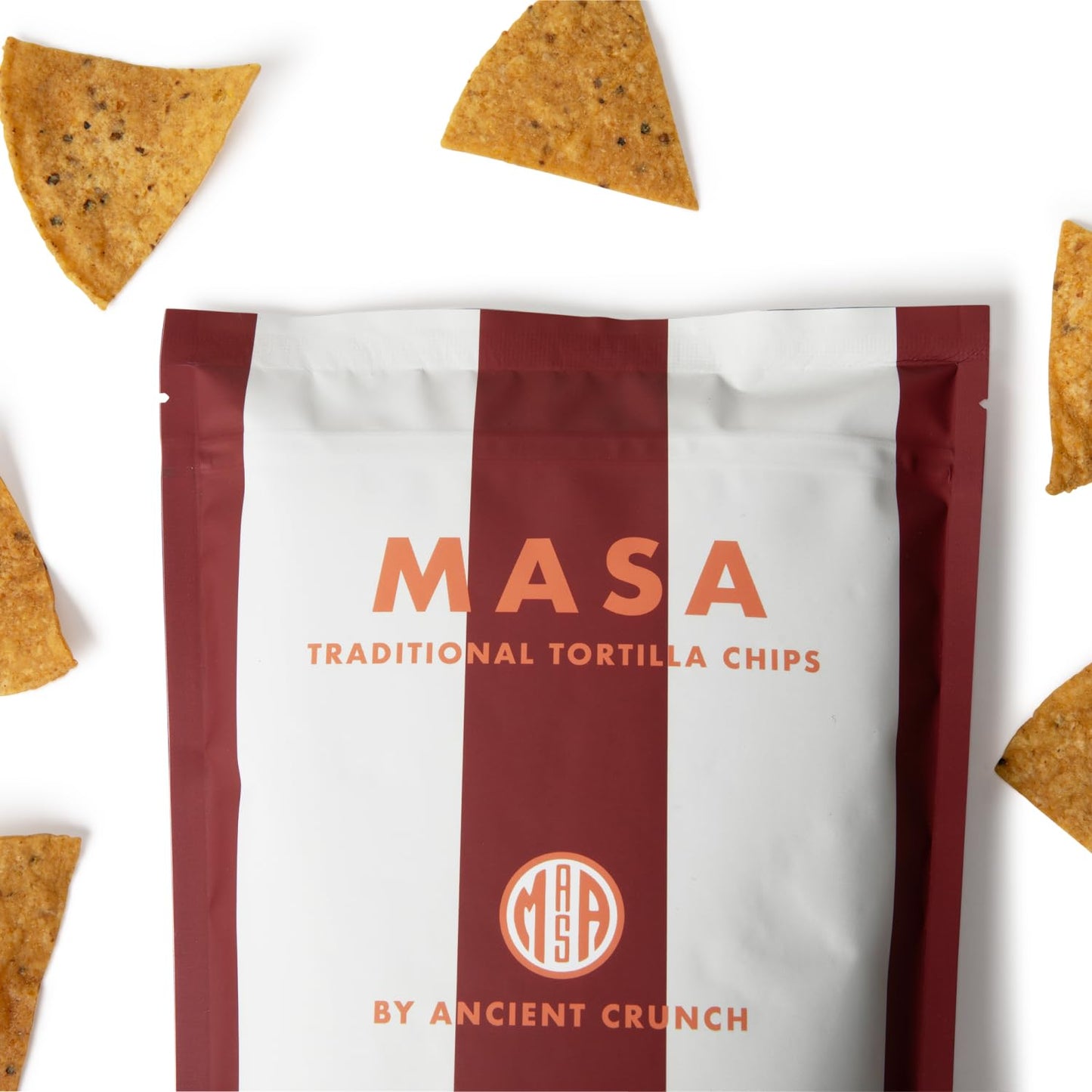 Ancient Crunch MASA Chips - Handmade Cobanero Tortilla Chips - Spicy - 5 Ounce (Pack of 6) - Naturally Grown Yellow Corn - Red