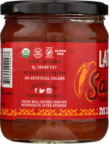 Late July Salsa Thick And Chunky Medium Organic 15.5 Ounce