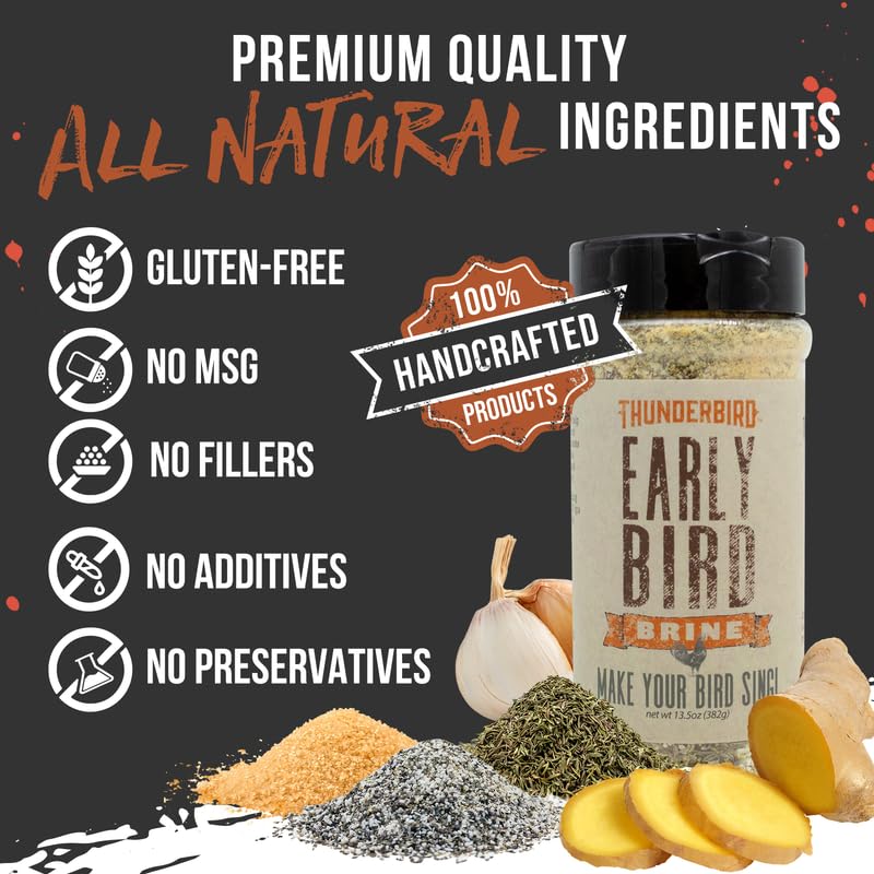 Lane'S Thunderbird Early Bird Turkey Brine Mix, All-Natural Chicken Brine Seasoning For Marinating Meat & Chicken Brine Mix & Tu