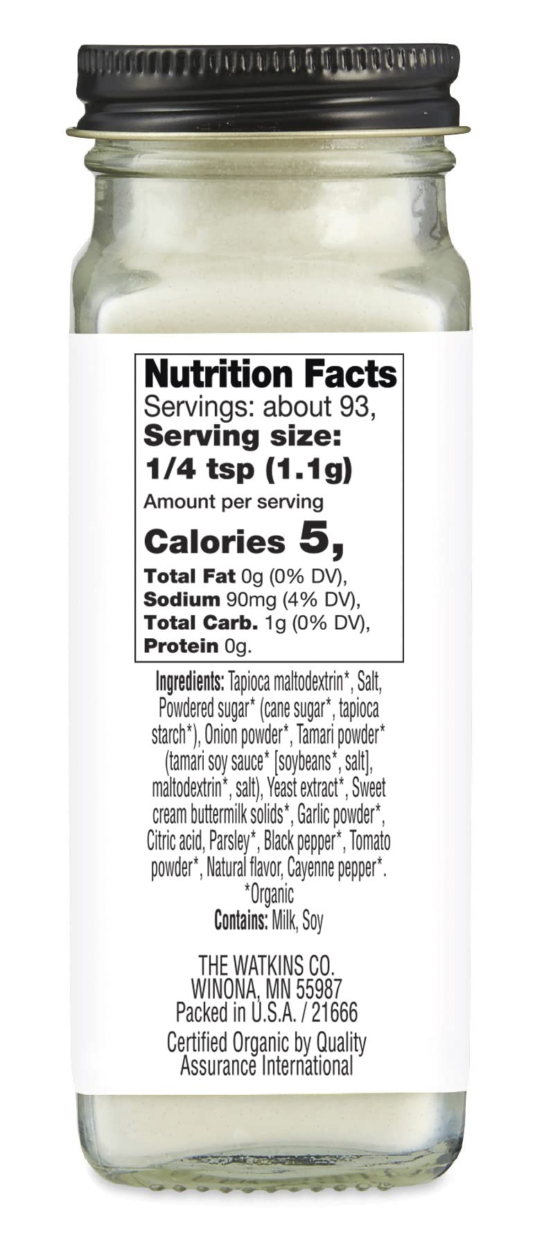 Watkins Gourmet Organic Ranch Popcorn Seasoning, 3.6 Oz