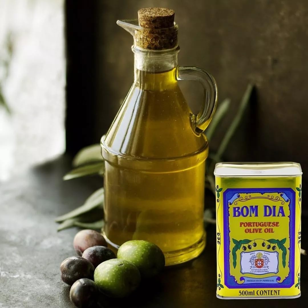 Bom Dia Olive Oil Azeite Oliva, 500ml Can, Acidity Max 1.0%, Portuguese Olive Oil