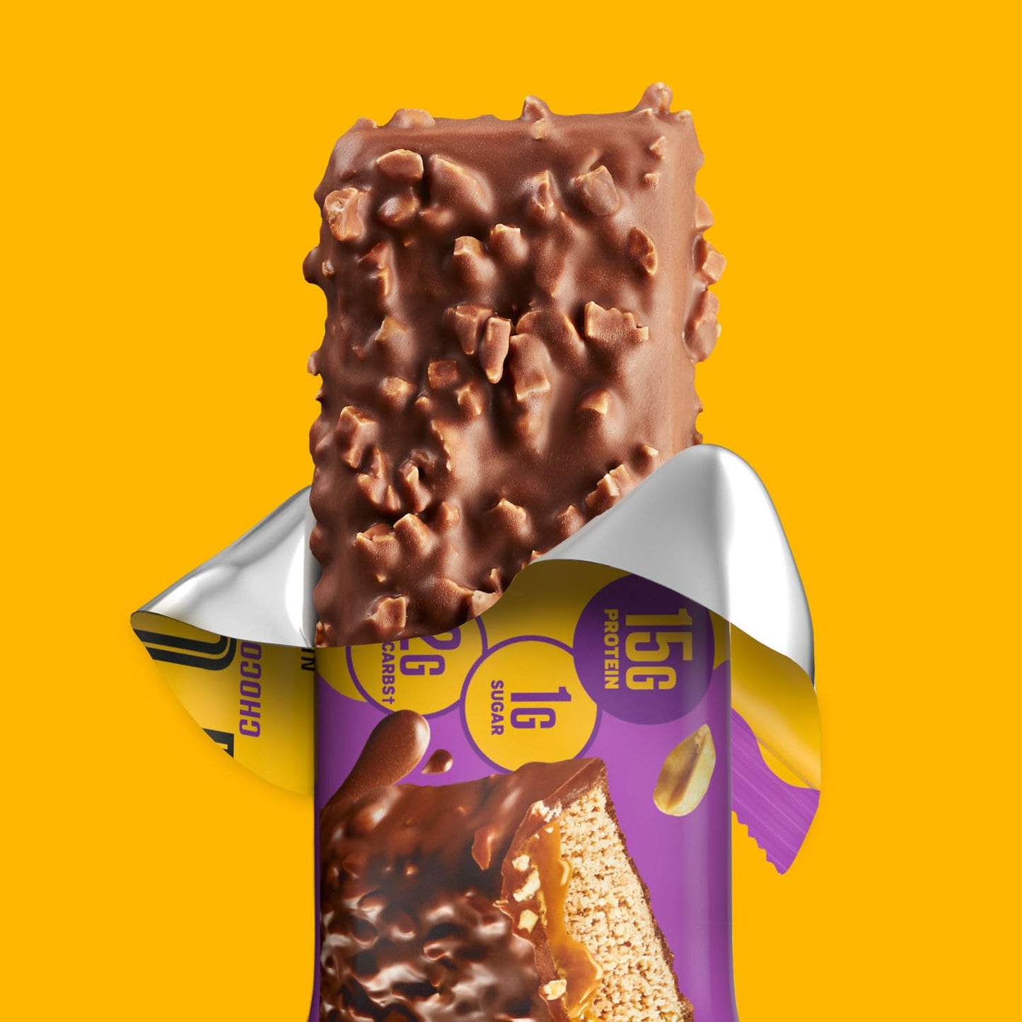 Fulfil Protein Snack Bars, New Recipe Chocolate Peanut Caramel, 15G Protein, Pantry Staples, 12 Count, Packaging May Vary