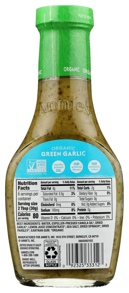 Annie'S Naturals Dressing, Og, Green Goddess, 8-Ounce (Pack Of 6)