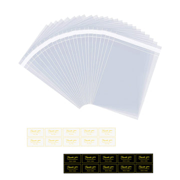 KASHME 200 Pcs Chocolate Bar Wrappers Set - Including 100 Pcs 4 x 8.3 Inch Plastic Chocolate Bar Packaging Bags and 100 Pcs Than