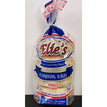 Elie'S Everything Bagels - 6 Packs Of 4 Bagels Per Pack - 24 Total Bagels. Not Gluten Free