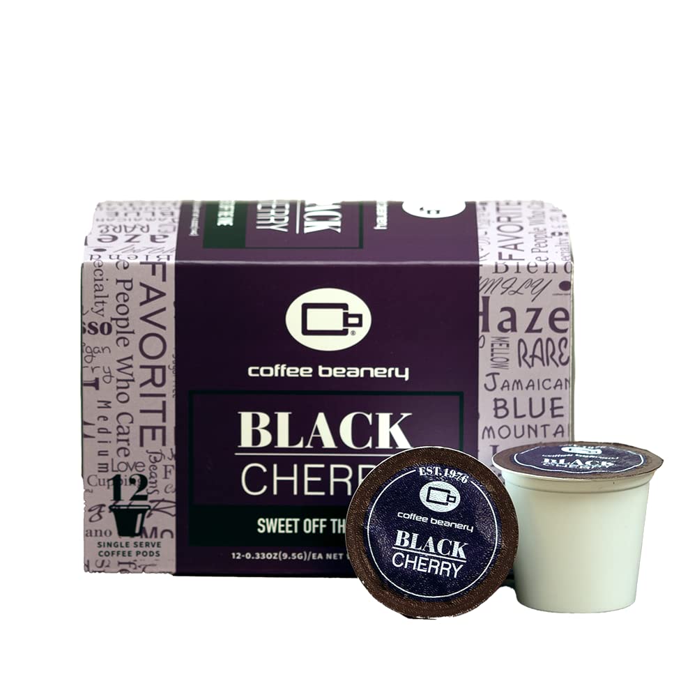 Coffee Beanery Black Cherry Coffee Pods - Medium Roast, 12 Count Pack