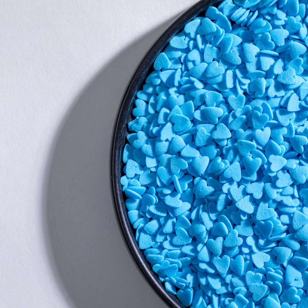 NIPEOR Red Heart Shapes Sprinkles for Cake Decorating - 3.53 oz - Seablue Heart