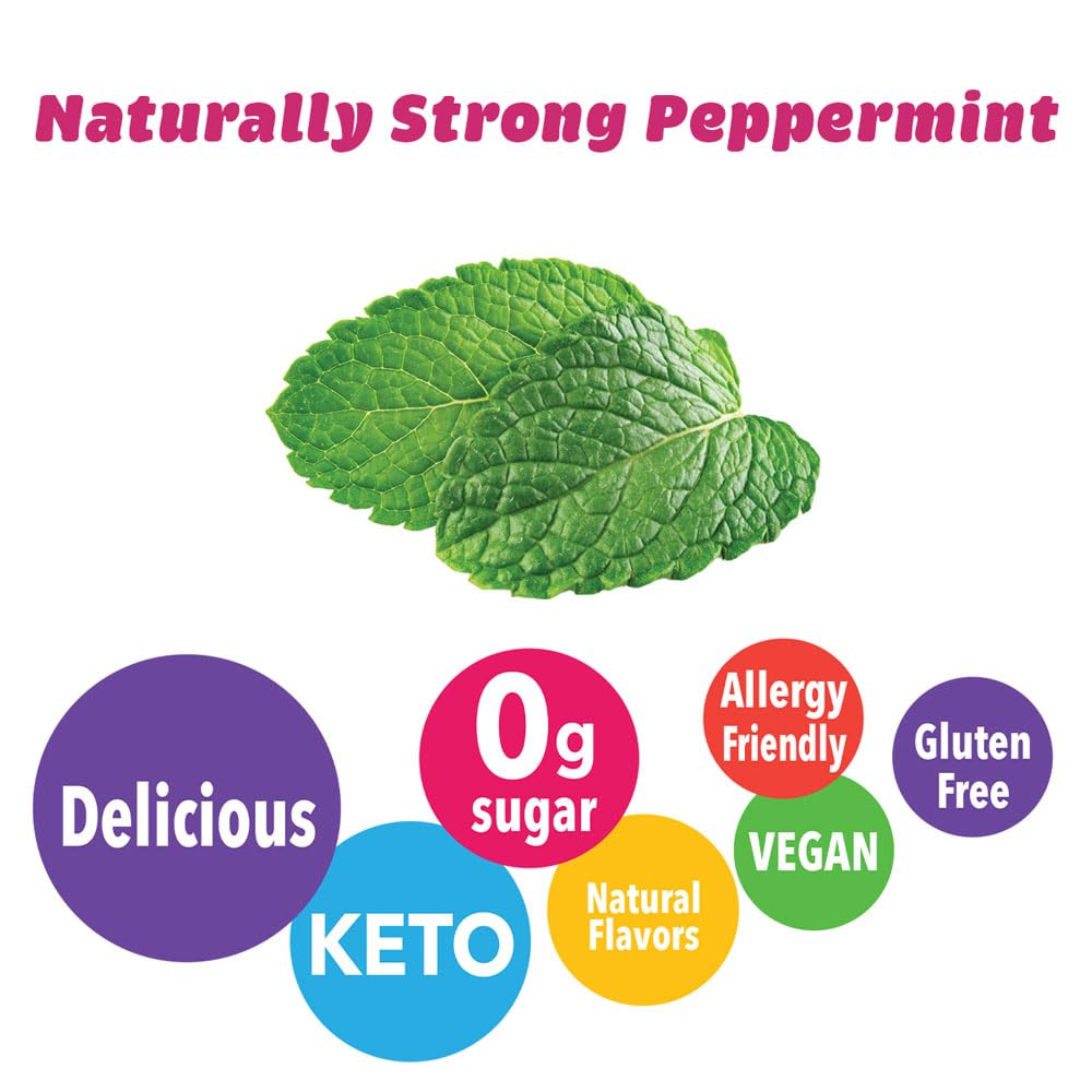 Zollipops Drops Peppermint Vegan 3Oz - Assorted Flavors, Dental-Friendly Treats For Guilt-Free Indulgence And Fresh Breath