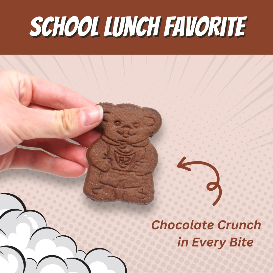 MJM SuperBear Chocolate Grahams - Case of 300 Packs, 1 Ounce Each, Perfect for Snacking