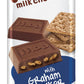 Moo Chocolates All Natural Milk Chocolate Large Bars With Graham Cracker 1.4 Oz, 14 Ct (Pack Of 1) | 100 Calorie Snacks For On-T