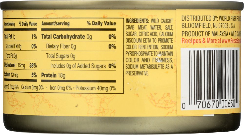 Reese All White Crabmeat, 6-Ounces (Pack Of 12)