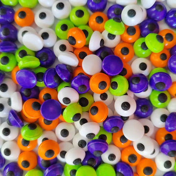 1 Bottle Candy Eyeballs Eyes 4 Colors Cake Cupcake Toppers Cookie Decorations Edible Dessert Sprinkles for Halloween Christmas (