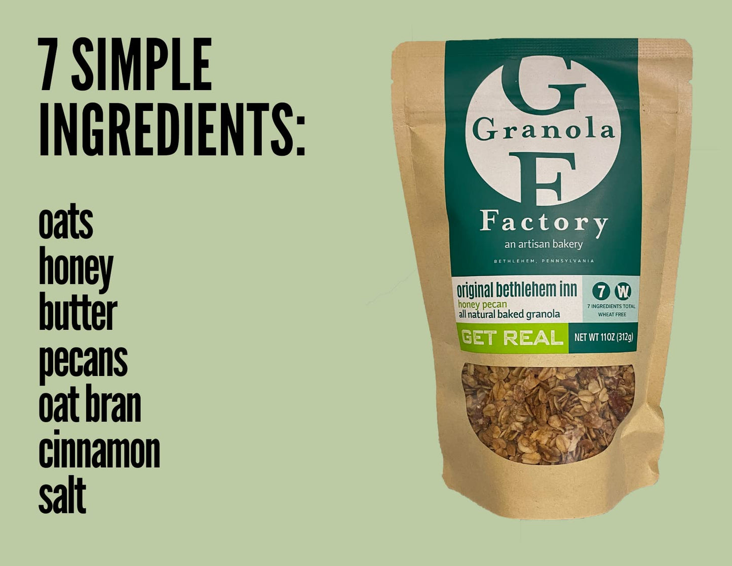 Granola Factory Honey Pecan, All-Natural, Sweet And Salty Breakfast Cereal And Snack (Honey Pecan) 11 Ounce (Pack Of 3)