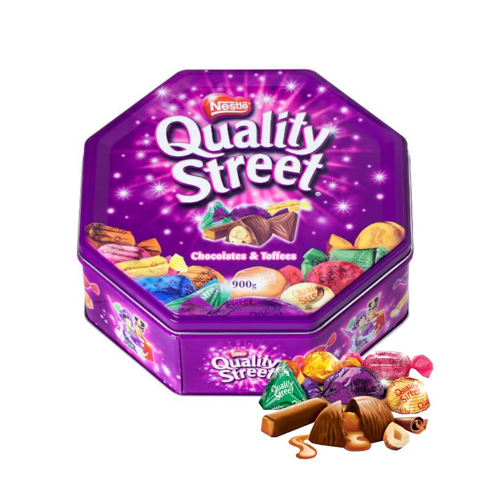 Nestle Quality Street Tin Extra Large, Can, Assorted Chocolates, Imported From United Kingdom 2Lbs