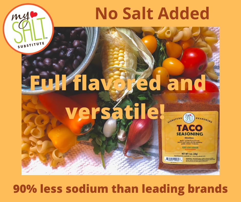 Mysalt Taco Seasoning Mix, No Salt Added (5 Pack)