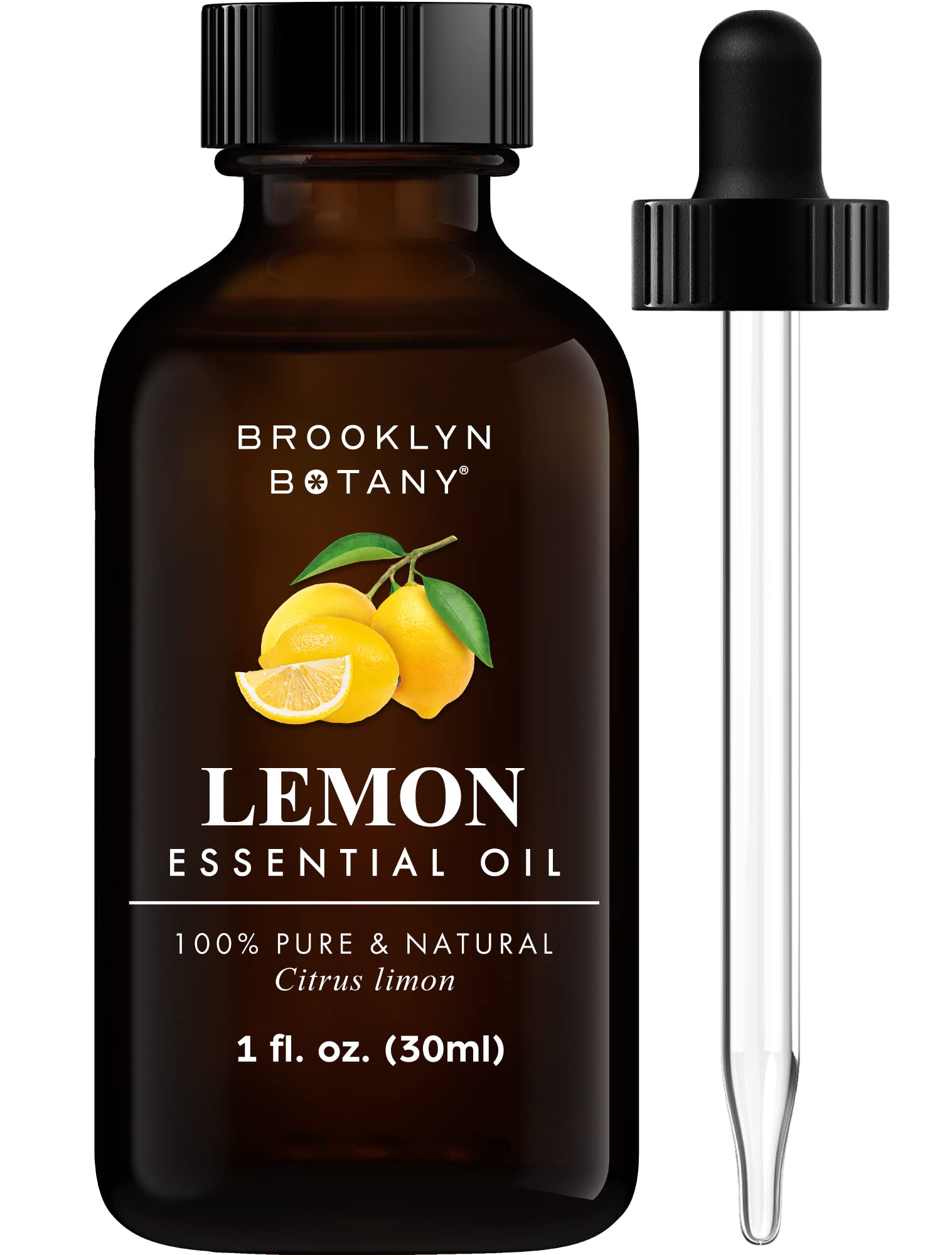 Brooklyn Botany Lemon Essential Oil - 100% Pure And Natural - Therapeutic Grade Essential Oil With Dropper - Lemon Oil For Aroma