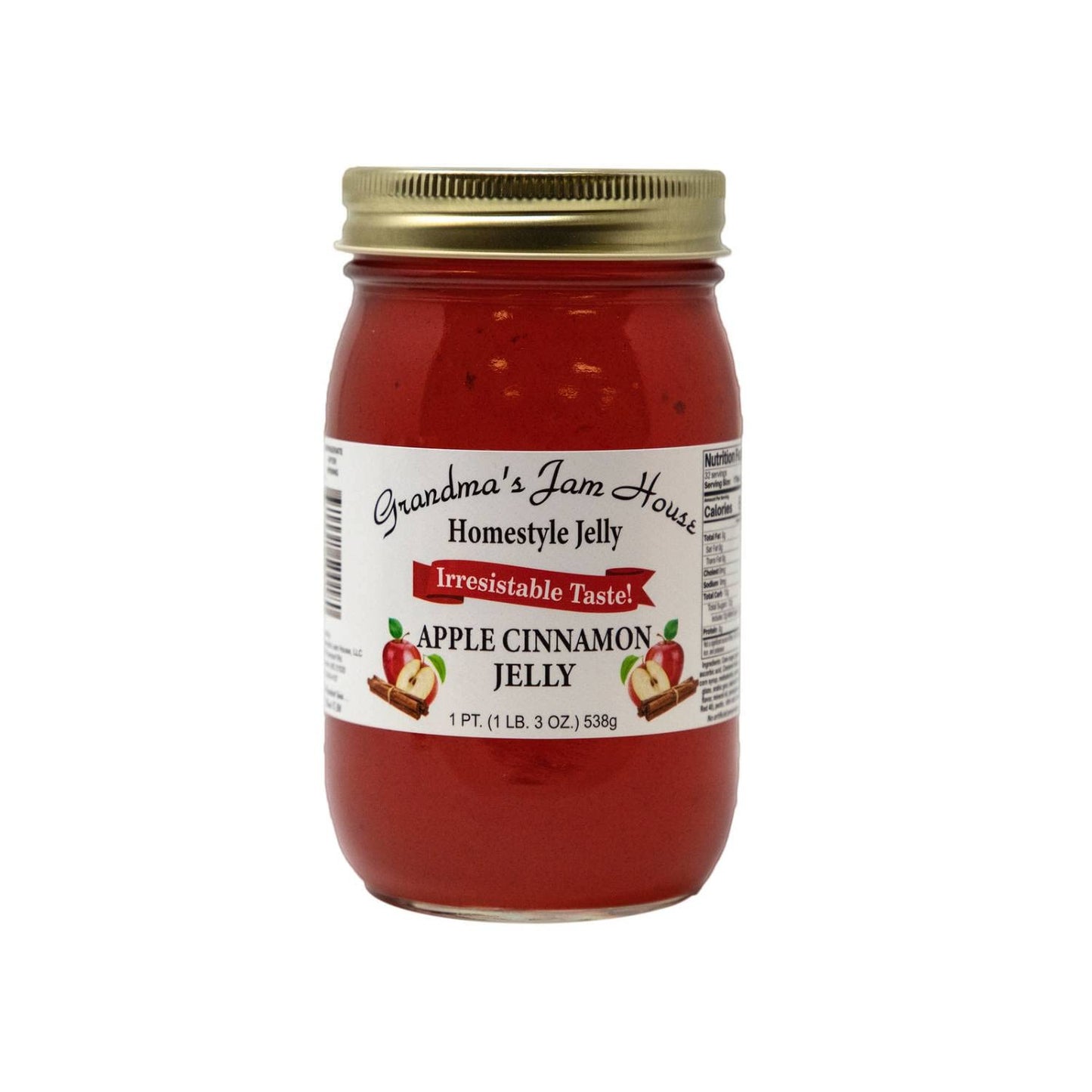 Homestyle Apple Cinnamon Jelly - One Pint - Grandma'S Jam House