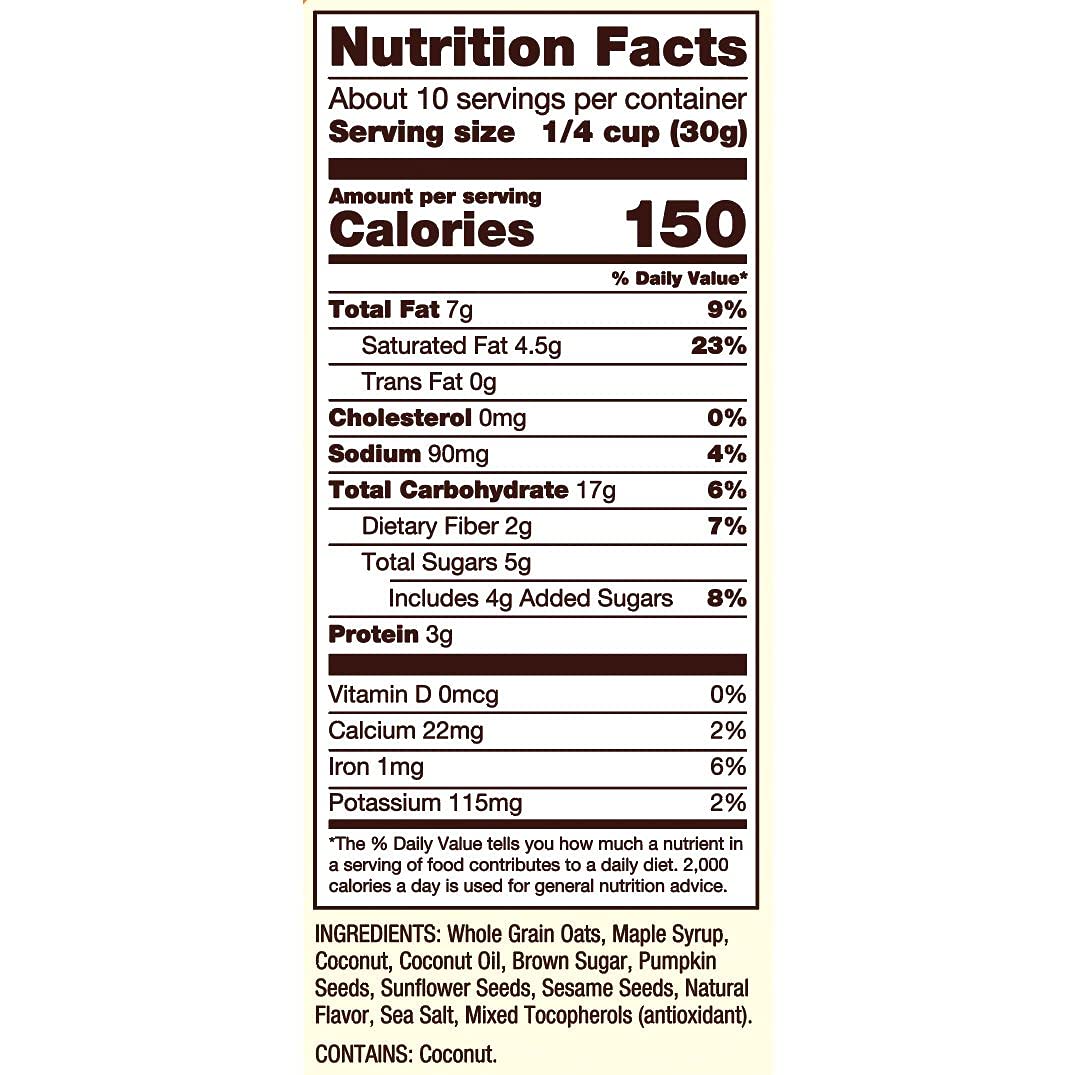 Bobs Red Mill Pan-Baked Granola Maple Sea Salt, 11 Ounce (Pack of 2)