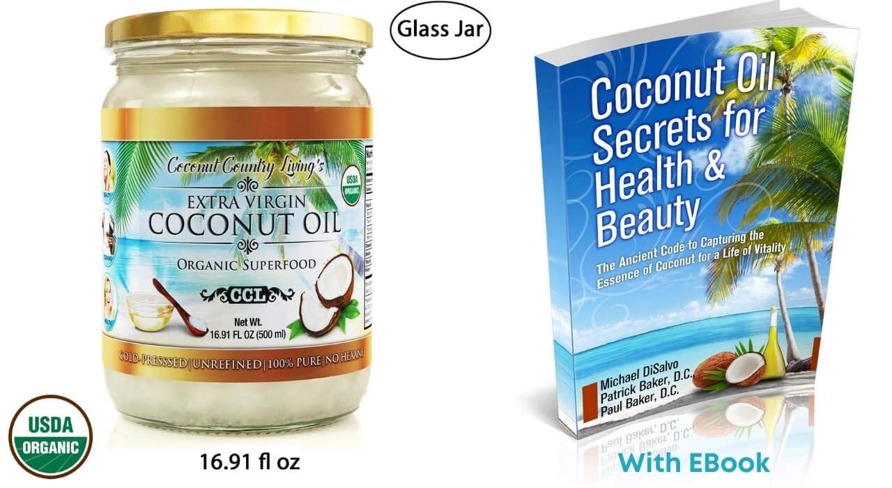 Coconut Country Livings | Extra Virgin Coconut Oil | Unrefined, Organic, Cold Pressed | Ideal For Hair, Skin, Cooking, Body Mass