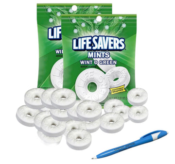 Lifesavers (Winto -O - Mint) | Lifesavers Hard Candy Breath Mints & Refreshing Taste | Flavored Individually Wrapped Lifesaver (