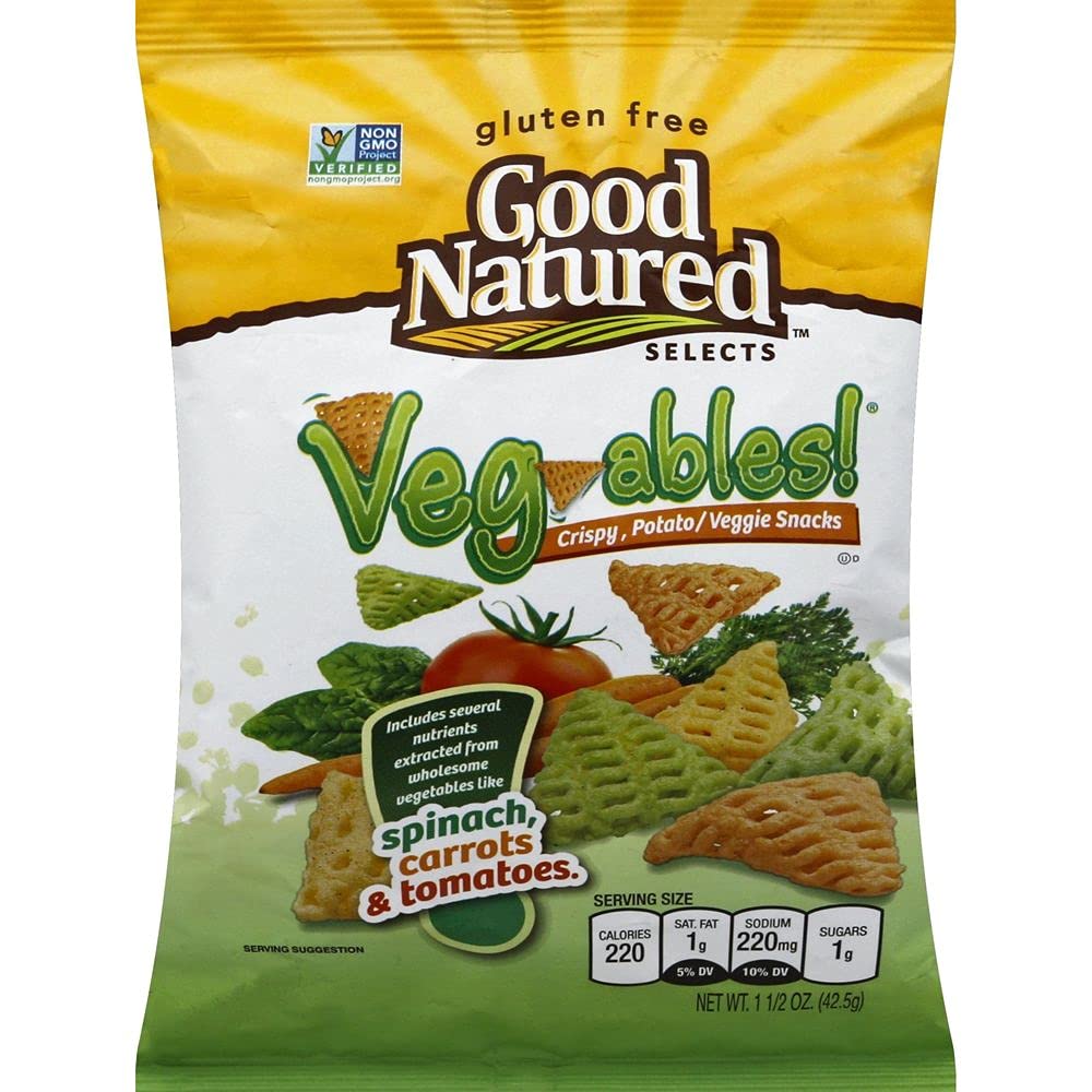 Herrs Good Natured Baked Veg Ables Crispy Potato Veggie Snack, 1.5 Ounce - 6 per case.