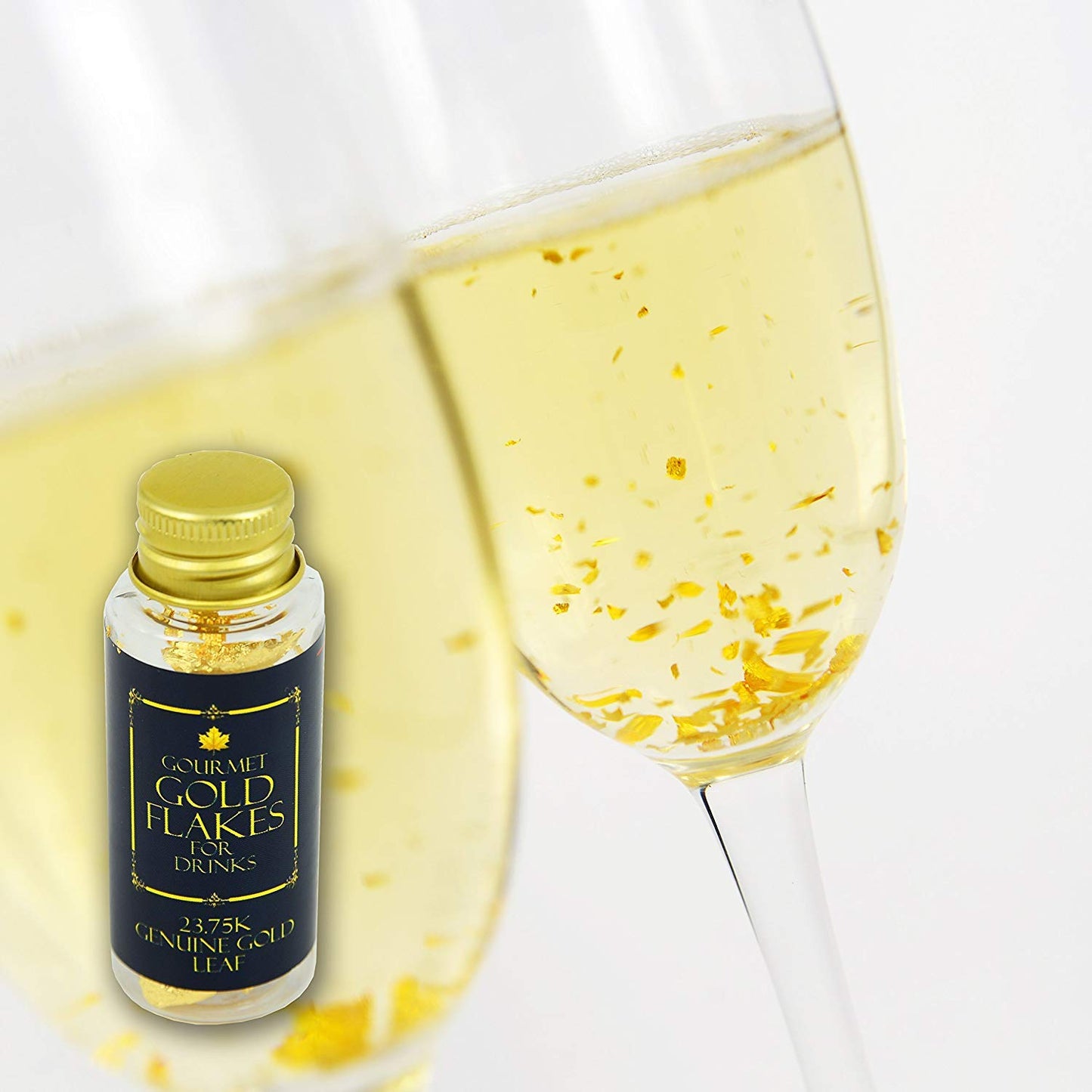 Barnabas Blattgold Edible Genuine Gold Leaf for Drinks - Edible Gold Flakes, Gold Flakes, Gold Flakes edible for food (Drinks) 2