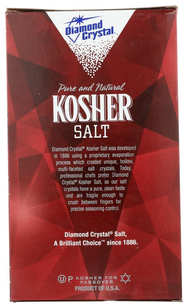 Diamond Crystal Pure And Natural Kosher Salt, 48 Oz (Pack Of 3)