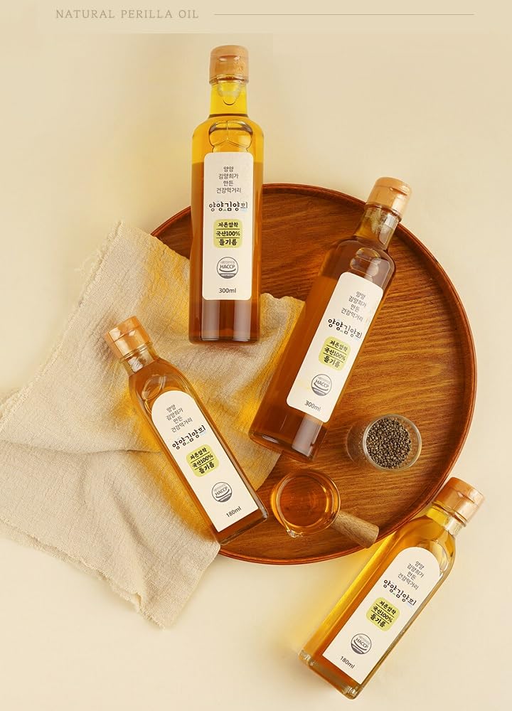 Yangyang Kim Yang Hee Premium Perilla Oil Cold Pressed    Made In Korea (10.14 Fl.Oz. (300Ml))
