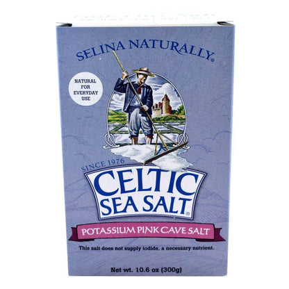 Celtic Sea Salt Pink Potassium Cave Salt 10.6 Oz (300 G) - Extra Fine Grain, Natural, Light In Sodium - For Shaker Jar, Salty, 1