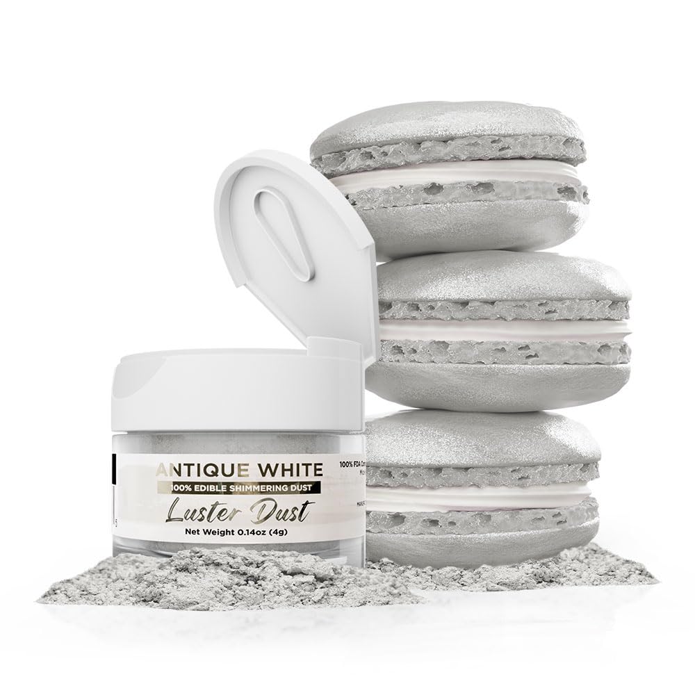 Bakell Edible Antique White Luster Dust & Paint | 4g | Kosher & Halal Certified