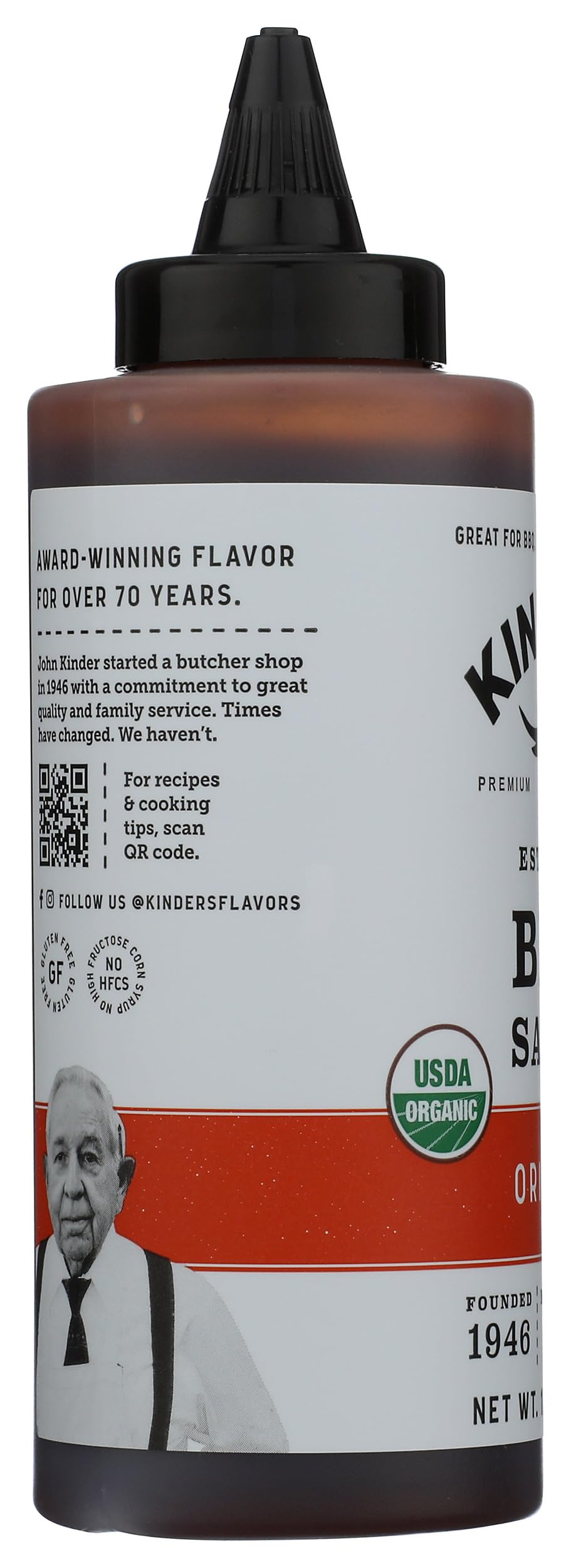 Kinders Organic Mild Bbq Sauce 15.5Oz, 15.5 Oz