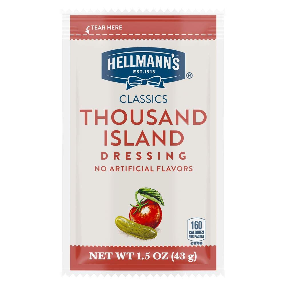 Hellmann'S Classics Thousand Island Salad Dressing Portion Control Sachets Gluten Free, No Artificial Flavors, Added Msg Or High