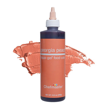 Chefmaster Georgia Peach Liqua-Gel Food Coloring, Professional-Grade Dye for Icing & Fondant, 10.5 Fl Oz