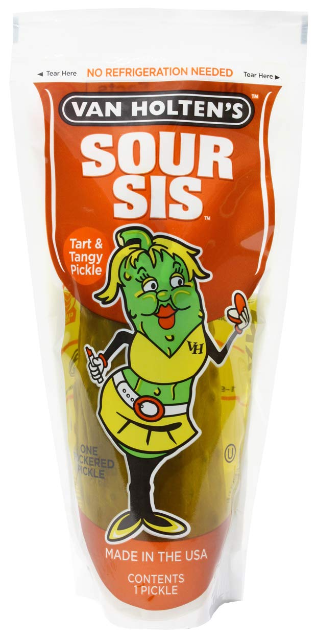 Van Holten'S Pickles - Sour Sis Pickle-In-A-Pouch - 12 Pack