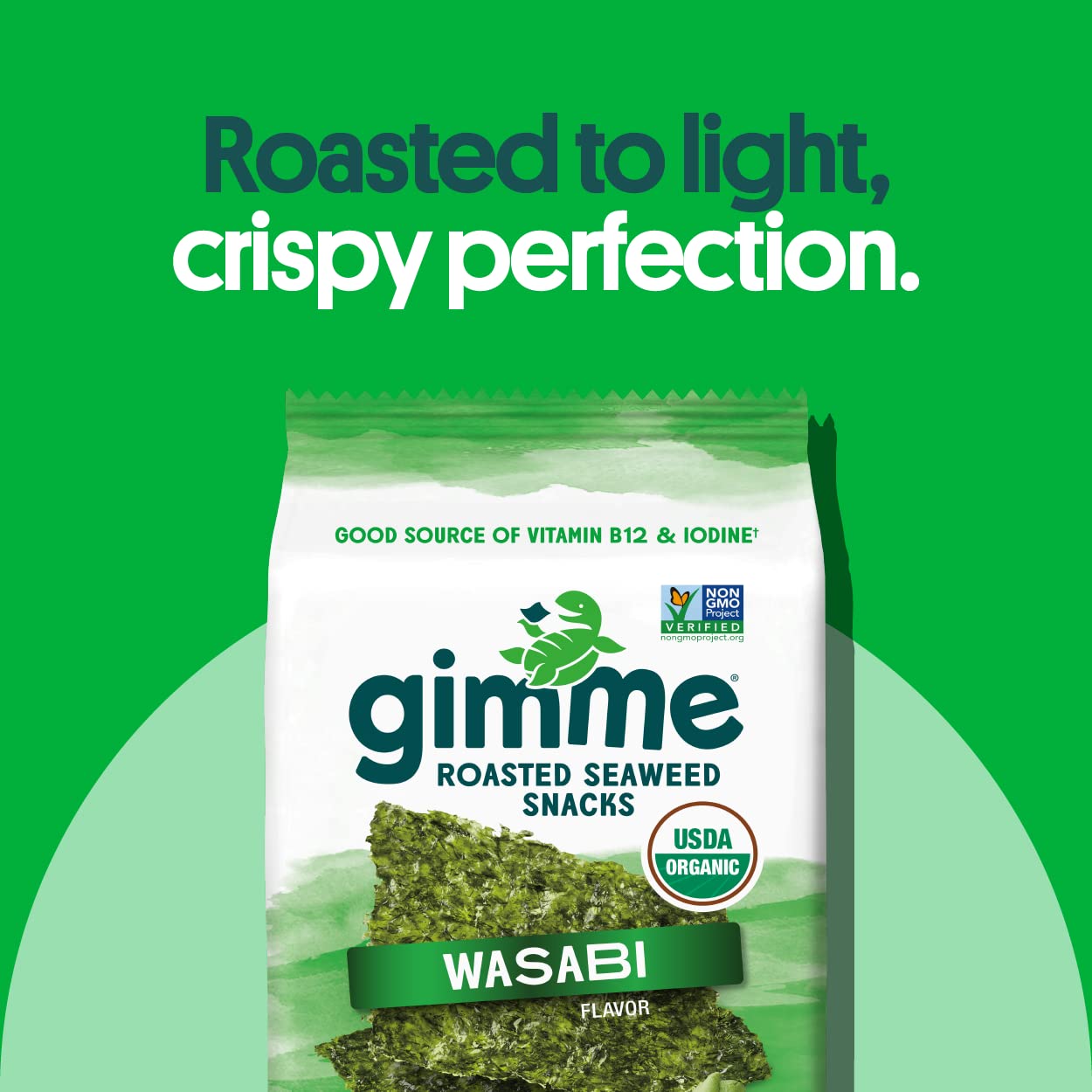 Gimme Seaweed Snacks Roasted Wasabi, 0.35 Oz